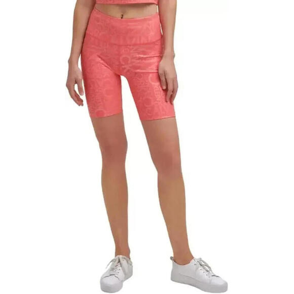 Calvin Klein Performance Women's Printed Bike Shorts Pink Size XXL - Picture 2 of 4